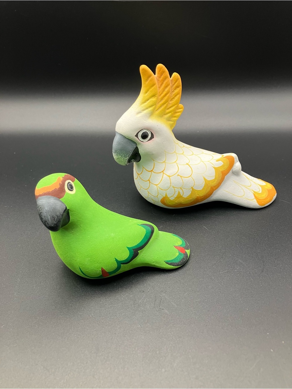Gloria A. Dios Mexico Hand Painted Birds